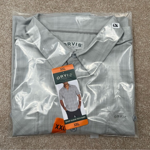Orvis Classic Collection Shirt XXL Gray Plaid Button Up Short Sleeve Outdoor Men - Picture 14 of 14
